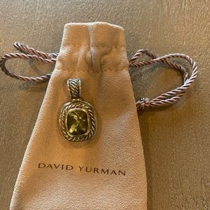 David Yurman Pendant with Green Stone.